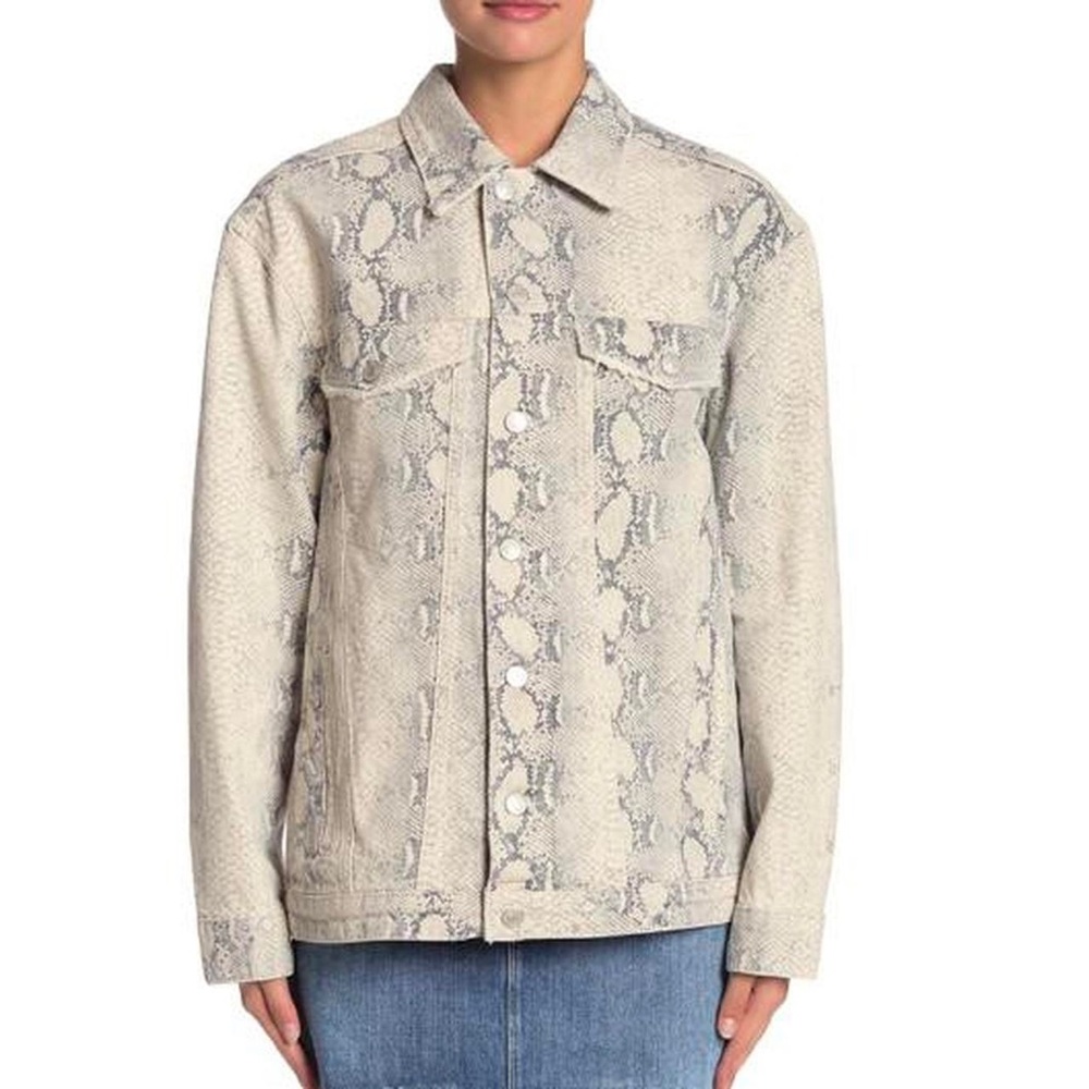 Free people Snake print trucker Jacket